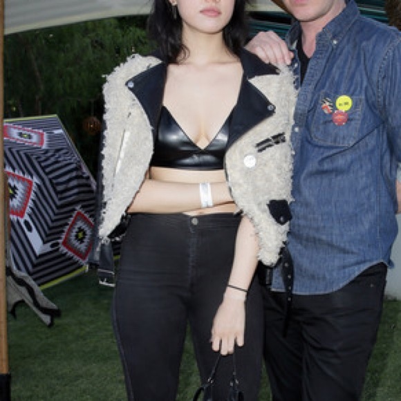 Unif Slacker Leather Sherpa Moto Jacket - Picture 3 of 7